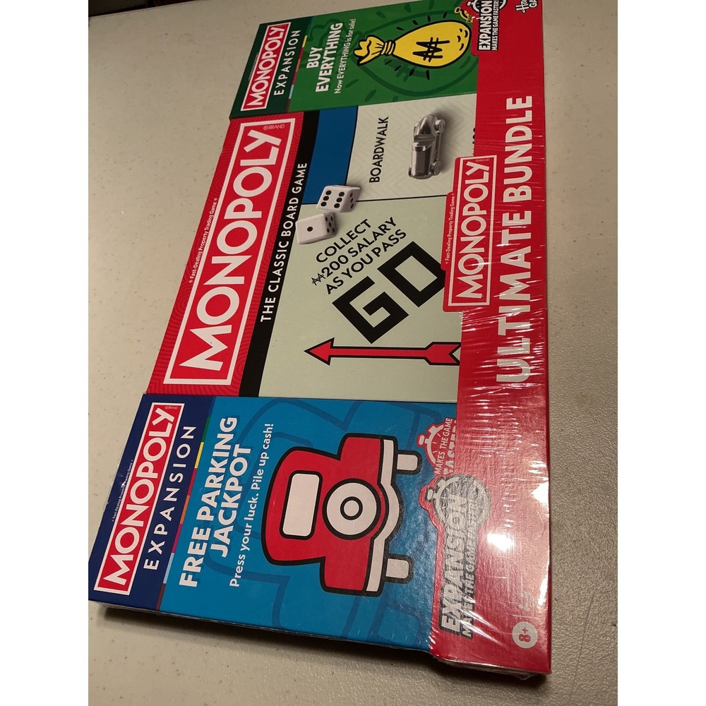 Monopoly Ultimate Bundle Classic Board Game & 2 Expansions Free Parking Hasbro